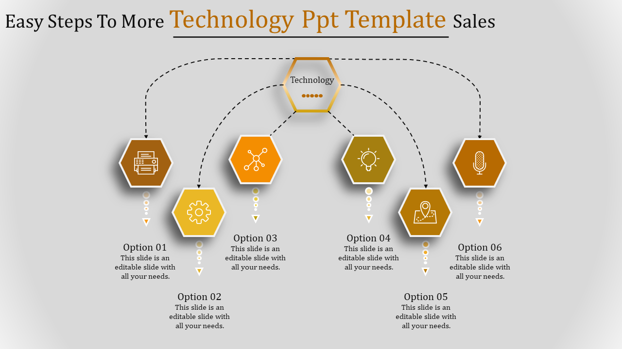 technology ppt template-Easy Steps To More Technology Ppt Template Sales-6-Yellow